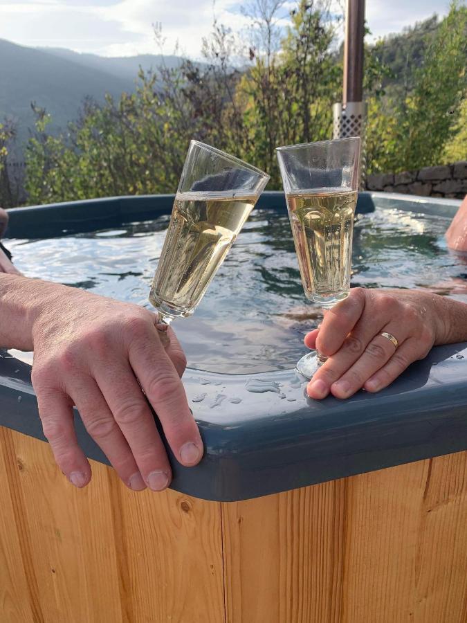 Chambre voûtée avec Bain Finlandais privé Manoir Du Charme Gorges Du Tarn Causses Quezac  Exterior foto