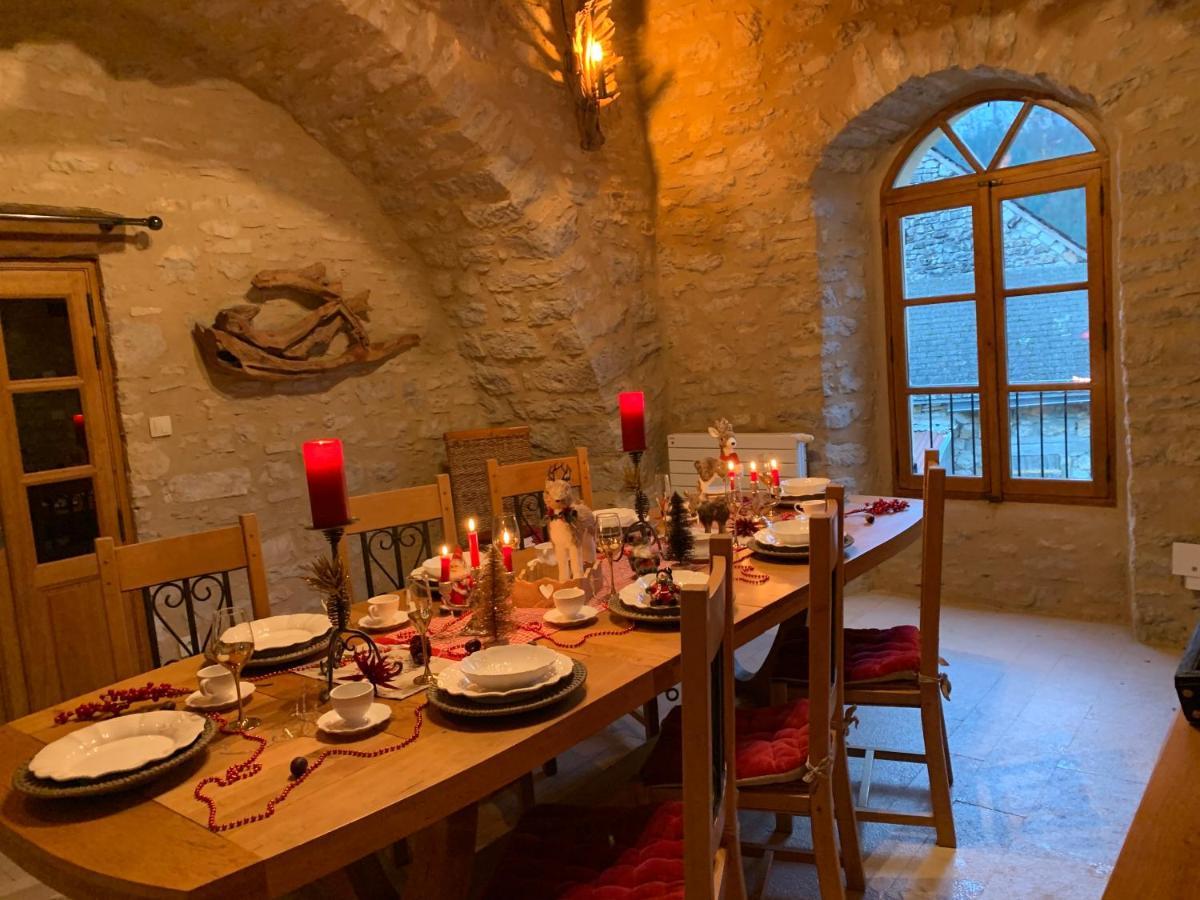 Chambre voûtée avec Bain Finlandais privé Manoir Du Charme Gorges Du Tarn Causses Quezac  Exterior foto