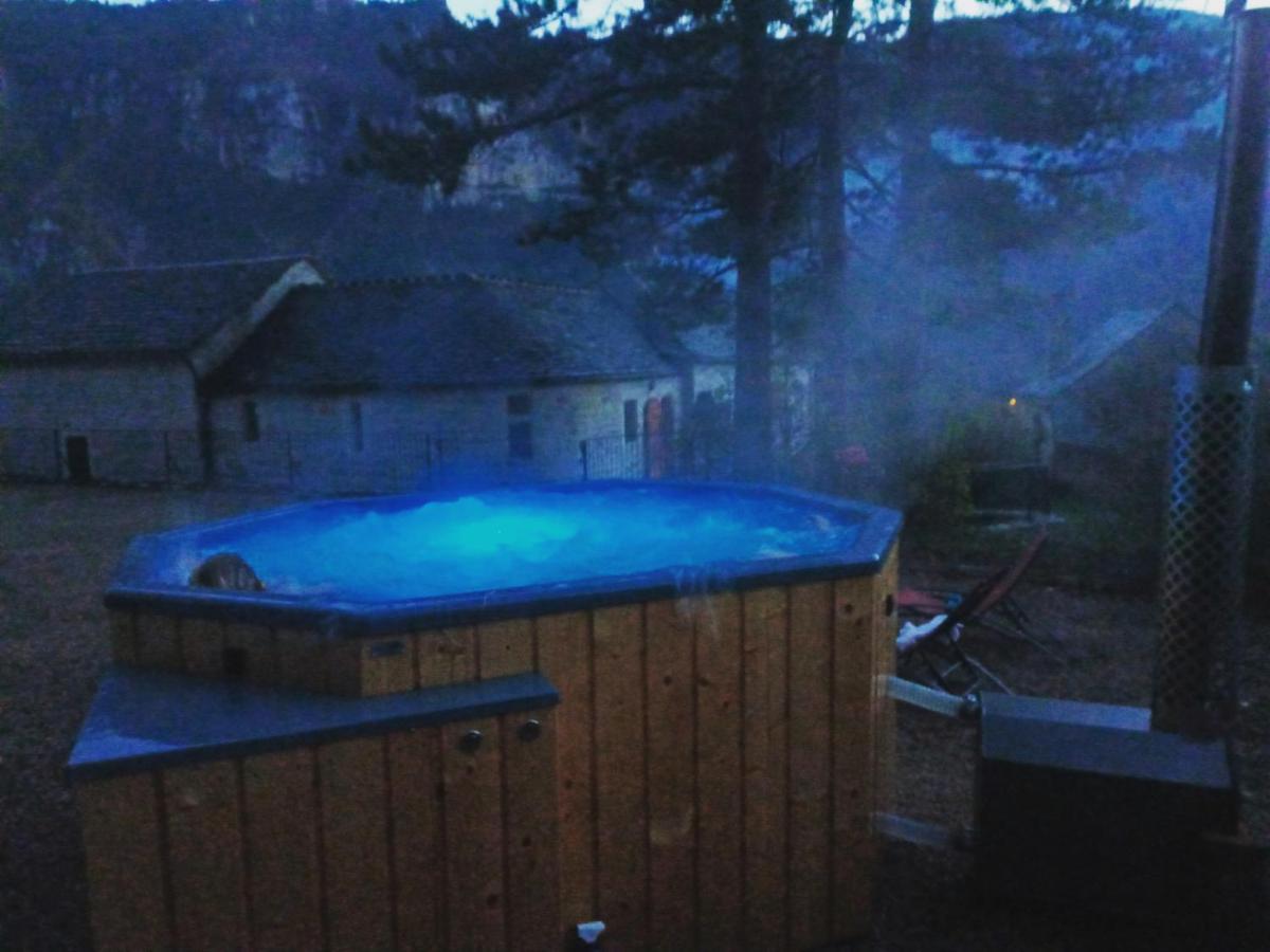 Chambre voûtée avec Bain Finlandais privé Manoir Du Charme Gorges Du Tarn Causses Quezac  Exterior foto